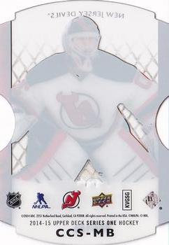 2014-15 Upper Deck - Clear Cut Stoppers #CCS-MB Martin Brodeur Back