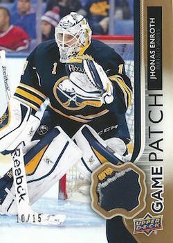 2014-15 Upper Deck - Game Patches #GJ-EJ Jhonas Enroth Front