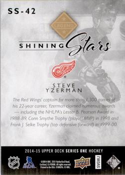2014-15 Upper Deck - Shining Stars Royal Blue #SS-42 Steve Yzerman Back