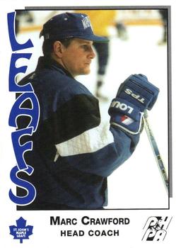 1993-94 St. John's Maple Leafs (AHL) #NNO Marc Crawford Front