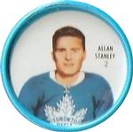 1962-63 Shirriff Coins #2 Allan Stanley Front