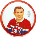 1962-63 Shirriff Coins #38 Bill Hicke Front