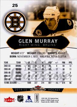 2014-15 Fleer Showcase #25 Glen Murray Back