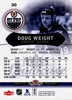 2014-15 Fleer Showcase #30 Doug Weight Back