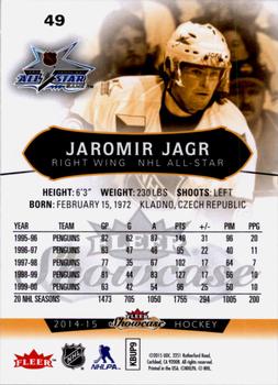 2014-15 Fleer Showcase #49 Jaromir Jagr Back