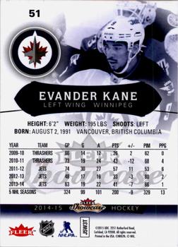 2014-15 Fleer Showcase #51 Evander Kane Back