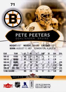 2014-15 Fleer Showcase #71 Pete Peeters Back