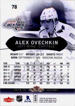 2014-15 Fleer Showcase #78 Alex Ovechkin Back