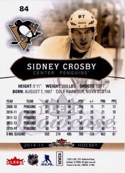 2014-15 Fleer Showcase #84 Sidney Crosby Back