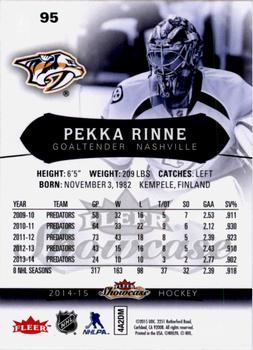2014-15 Fleer Showcase #95 Pekka Rinne Back