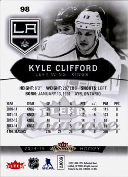 2014-15 Fleer Showcase #98 Kyle Clifford Back