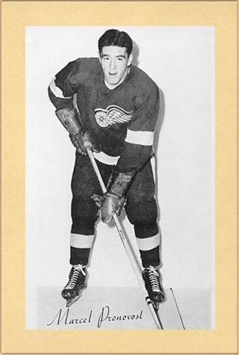 1944-64 Bee Hive Hockey Photos (Group 2) #NNO Marcel Pronovost Front