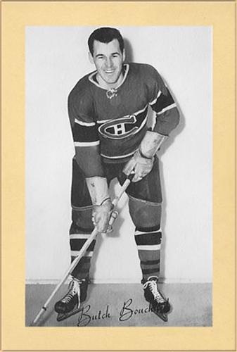 1944-64 Bee Hive Hockey Photos (Group 2) #NNO Butch Bouchard Front