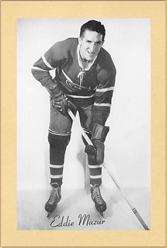 1944-64 Bee Hive Hockey Photos (Group 2) #NNO Eddie Mazur Front