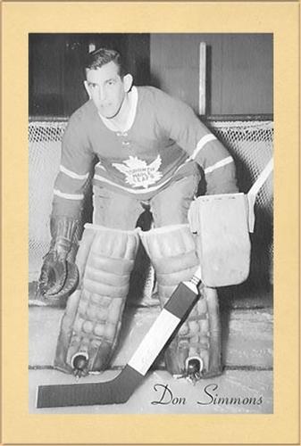 1944-64 Bee Hive Hockey Photos (Group 2) #NNO Don Simmons Front
