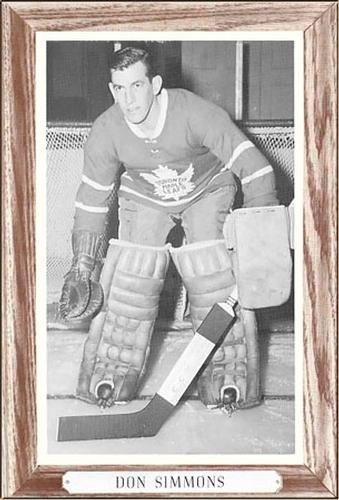 1964-67 Bee Hive Hockey Photos (Group 3) #NNO Don Simmons Front