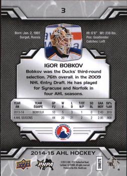 2014-15 Upper Deck AHL #3 Igor Bobkov Back