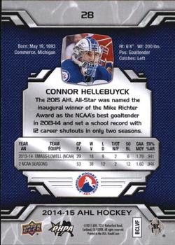 2014-15 Upper Deck AHL #28 Connor Hellebuyck Back