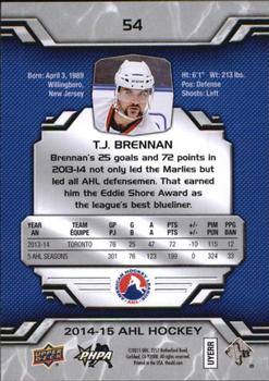 2014-15 Upper Deck AHL #54 T.J. Brennan Back