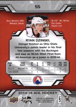 2014-15 Upper Deck AHL #55 Ryan Dzingel Back