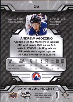 2014-15 Upper Deck AHL #95 Andrew Agozzino Back