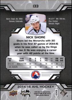 2014-15 Upper Deck AHL #133 Nick Shore Back