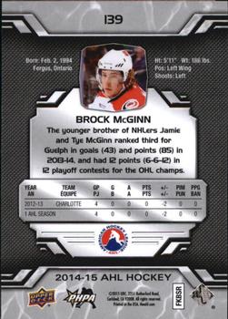 2014-15 Upper Deck AHL #139 Brock McGinn Back