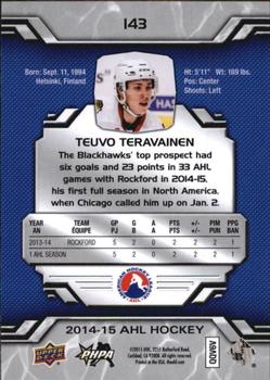 2014-15 Upper Deck AHL #143 Teuvo Teravainen Back