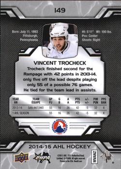2014-15 Upper Deck AHL #149 Vincent Trocheck Back