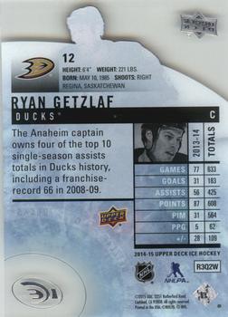 2014-15 Upper Deck Ice #12 Ryan Getzlaf Back