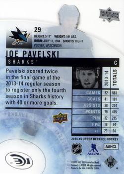 2014-15 Upper Deck Ice #29 Joe Pavelski Back