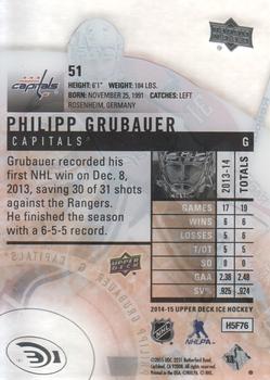 2014-15 Upper Deck Ice #51 Philipp Grubauer Back
