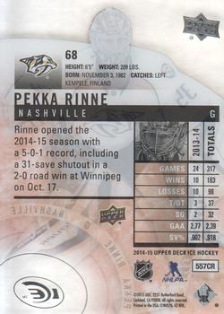 2014-15 Upper Deck Ice #68 Pekka Rinne Back