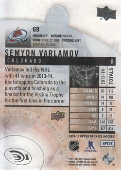 2014-15 Upper Deck Ice #69 Semyon Varlamov Back