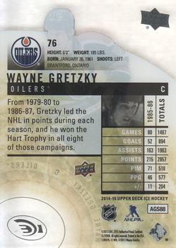 2014-15 Upper Deck Ice #76 Wayne Gretzky Back