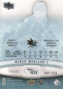 2014-15 Upper Deck Ice #128 Mirco Mueller Back
