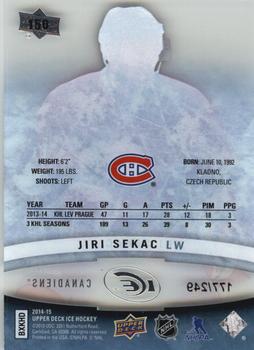 2014-15 Upper Deck Ice #150 Jiri Sekac Back