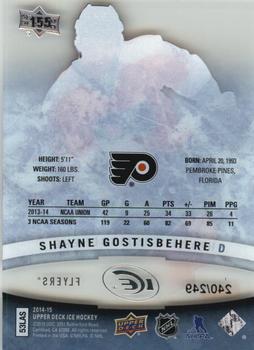2014-15 Upper Deck Ice #155 Shayne Gostisbehere Back