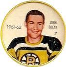 1961-62 Salada Coins #7 John Bucyk Front