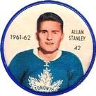 1961-62 Salada Coins #42 Allan Stanley Front