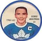 1961-62 Salada Coins #51 George Armstrong Front