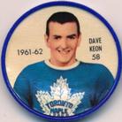 1961-62 Salada Coins #58 Dave Keon Front