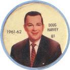 1961-62 Salada Coins #81 Doug Harvey Front