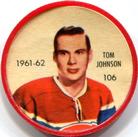 1961-62 Salada Coins #106 Tom Johnson Front