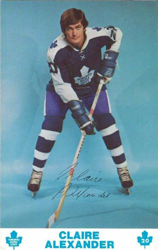 1975-76 Toronto Maple Leafs #NNO Claire Alexander Front