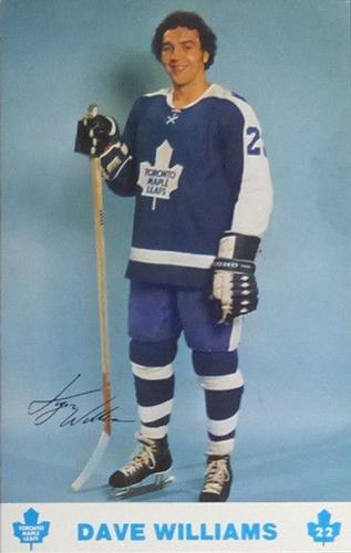 1975-76 Toronto Maple Leafs #NNO Dave Williams Front
