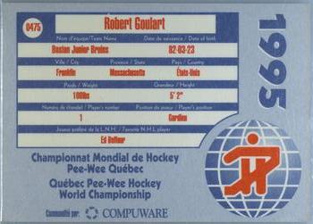1995 Quebec International Pee-Wee Tournament #0475 Robert Goulart Back