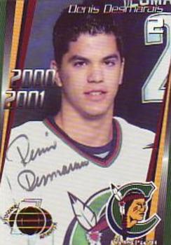 2000-01 Cartes, Timbres et Monnaies Sainte-Foy Shawinigan Cataractes (QMJHL) - Autographs #1 Denis Desmarais Front