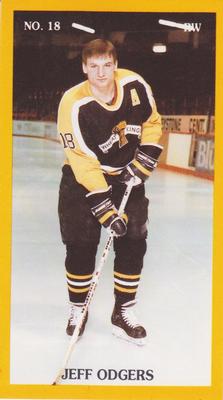 1989-90 Brandon Wheat Kings (WHL) Police #20 Jeff Odgers Front