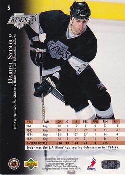 1995-96 Upper Deck - Electric Ice #5 Darryl Sydor Back
